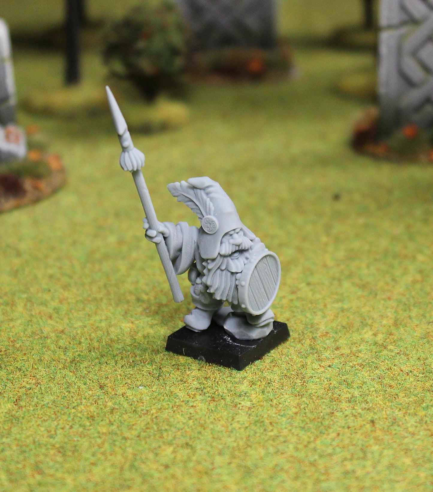 Ranger Dwarves with Spear, Fantasy Skirmish Miniatures by MoM Miniatures, perfect for Fantasy Wargames and RPGs