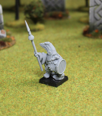 Ranger Dwarves with Spear, Fantasy Skirmish Miniatures by MoM Miniatures, perfect for Fantasy Wargames and RPGs
