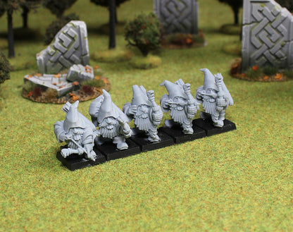 Dwarven Rangers with Bow, Fantasy Skirmish Miniatures by MoM Miniatures, perfect for Fantasy Wargames and RPGs