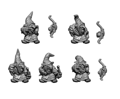 Night Goblin Archers, Fantasy Skirmish Miniatures by MoM Miniatures, perfect for Fantasy Wargames and RPGs