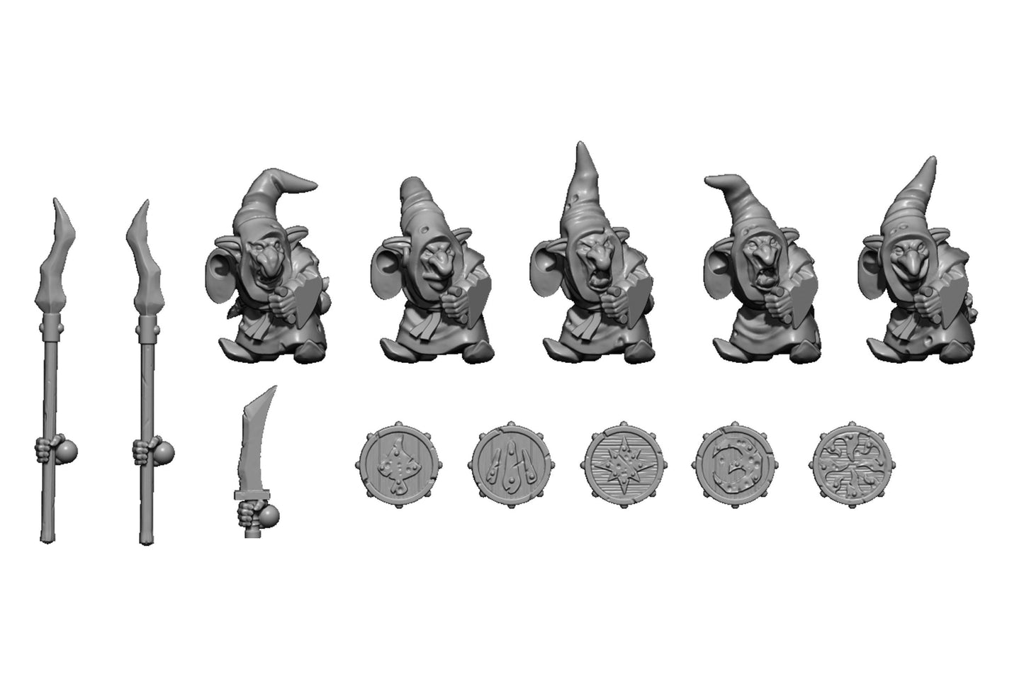 Night Goblin Infantry, Fantasy Skirmish Miniatures by MoM Miniatures, perfect for Fantasy Wargames and RPGs