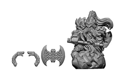 Dwarven Destroyer, Fantasy Skirmish Miniatures by MoM Miniatures, perfect for Fantasy Wargames and RPGs