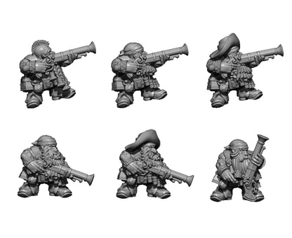 Dwarven Pirate Harquebusiers, Fantasy Skirmish Miniatures by MoM Miniatures, perfect for Fantasy Wargames and RPGs
