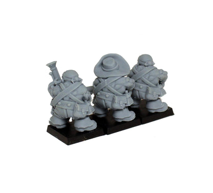 Dwarven Pirate Harquebusiers, Fantasy Skirmish Miniatures by MoM Miniatures, perfect for Fantasy Wargames and RPGs