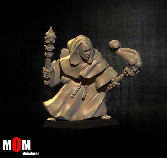 Fire Cultist 3, Fantasy Skirmish Miniatures by MoM Miniatures, perfect for Fantasy Wargames and RPGs