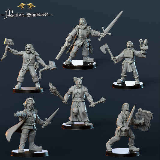 Modular Witch Hunters, Fantasy Skirmish Miniatures by Magori Miniatures, perfect for Fantasy Wargames and RPGs