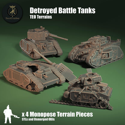 TEO Terrains - Crashed Aircraft, Scatter Sci-Fi terrain by ThatEvilOne, 40k Grimdark Compatible