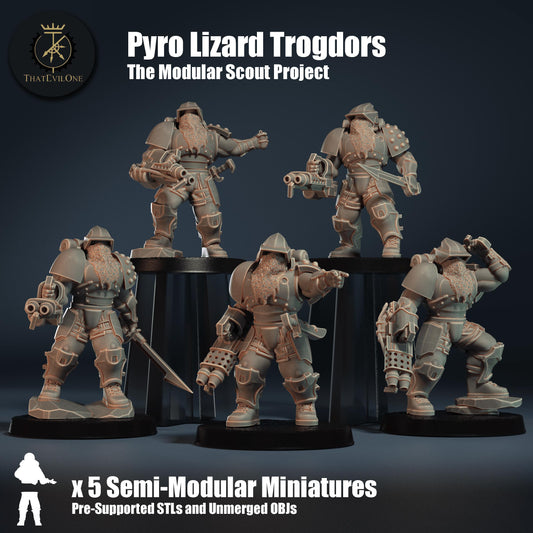Modular Scout Pyro Lizard Trogdors , Modular Sci-Fi warriors by ThatEvilOne