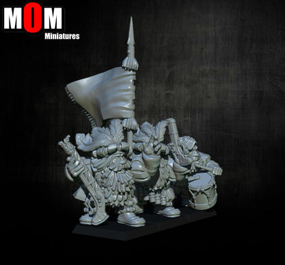 Imperial Dwarves with Arquebuses, Fantasy Skirmish Miniatures by MoM Miniatures, perfect for Fantasy Wargames and RPGs