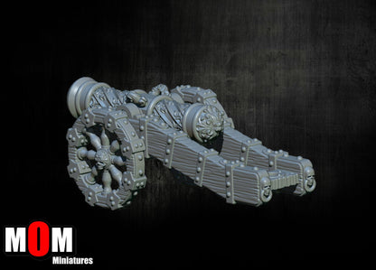 Imperial Cannon, Fantasy Skirmish Miniatures by MoM Miniatures, perfect for Fantasy Wargames and RPGs