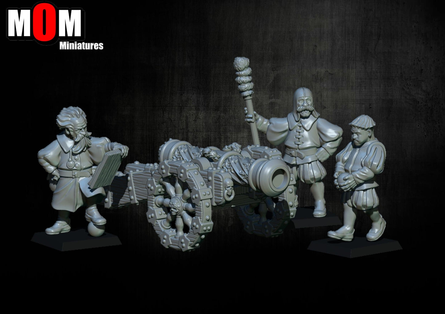 Imperial Cannon, Fantasy Skirmish Miniatures by MoM Miniatures, perfect for Fantasy Wargames and RPGs