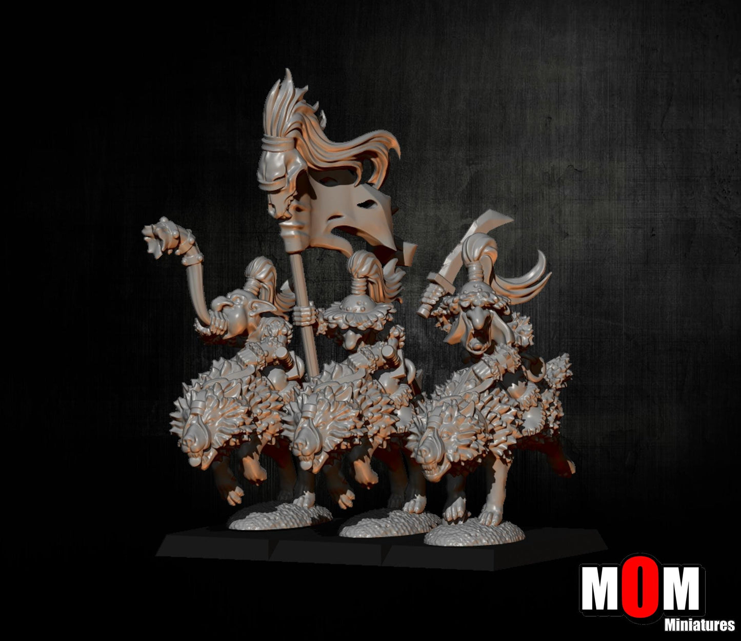 Goblin Wolf Riders, Fantasy Skirmish Miniatures by MoM Miniatures, perfect for Fantasy Wargames and RPGs