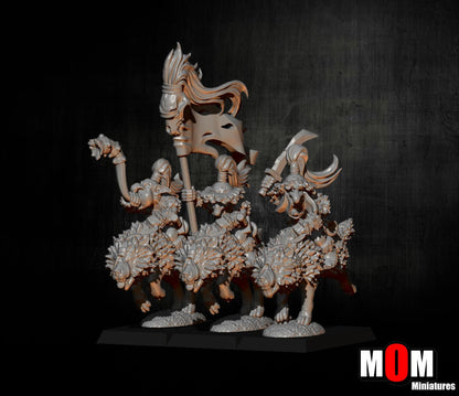 Goblin Wolf Riders, Fantasy Skirmish Miniatures by MoM Miniatures, perfect for Fantasy Wargames and RPGs