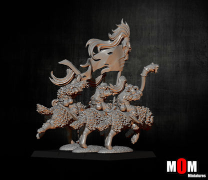 Goblin Wolf Riders, Fantasy Skirmish Miniatures by MoM Miniatures, perfect for Fantasy Wargames and RPGs