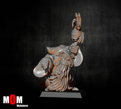 Orc Shaman, Fantasy Skirmish Miniatures by MoM Miniatures, perfect for Fantasy Wargames and RPGs
