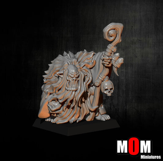 Orc Shaman, Fantasy Skirmish Miniatures by MoM Miniatures, perfect for Fantasy Wargames and RPGs
