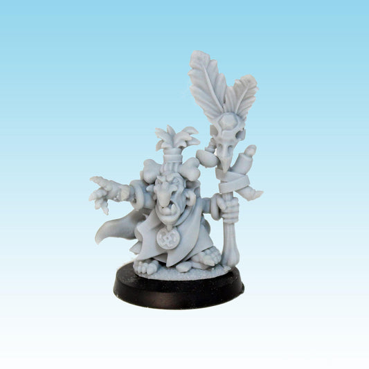 Shaman Goblin, Fantasy Skirmish Miniatures by MoM Miniatures, perfect for Fantasy Wargames and RPGs