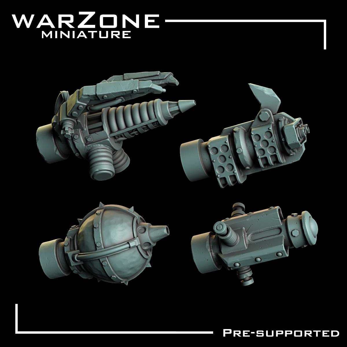 Orkaz vehicle / Gitz Cannon, Grimdark Orkish Menace Sculpted by WarZone Miniature, Scaled for Sci-Fi Miniature Wargames