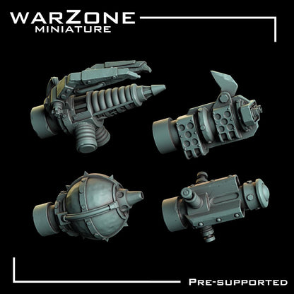 Orkaz vehicle / Gitz Cannon, Grimdark Orkish Menace Sculpted by WarZone Miniature, Scaled for Sci-Fi Miniature Wargames