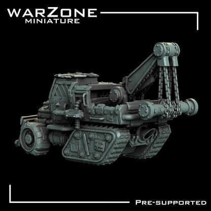 Orkaz Transport Truck Vehicle / Da Wrecka Wagon, Grimdark Orkish Menace Sculpted by WarZone Miniature, Scaled for Sci-Fi Miniature Wargames