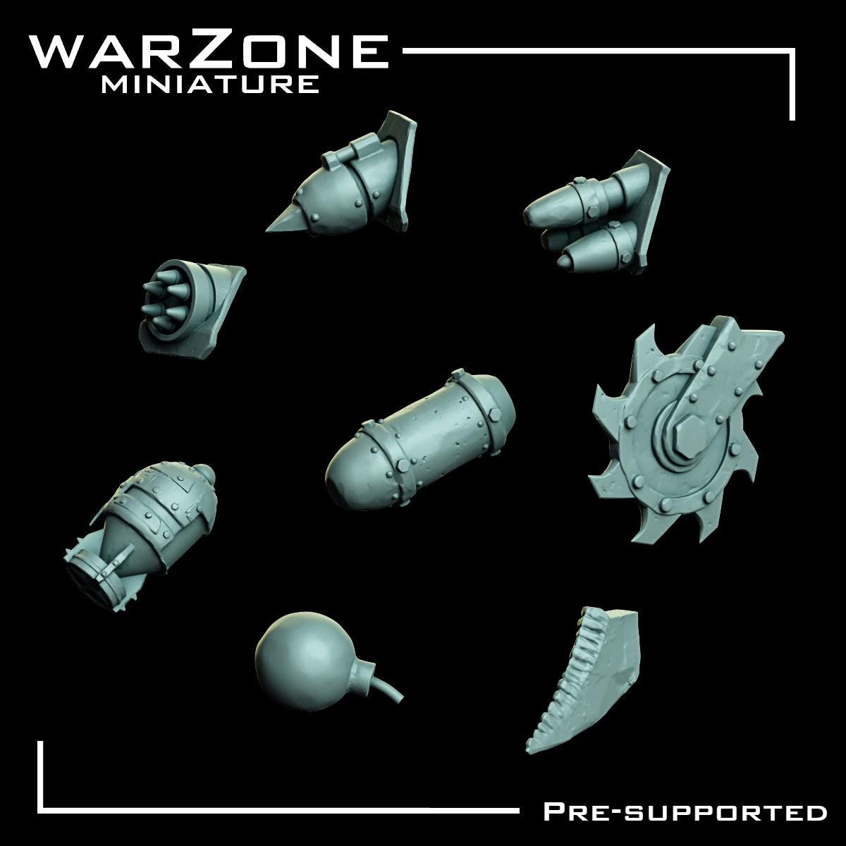 Orkaz vehicle / Orc Junkbrute Sky Raider, Grimdark Orkish Menace Sculpted by WarZone Miniature, Scaled for Sci-Fi Miniature Wargames