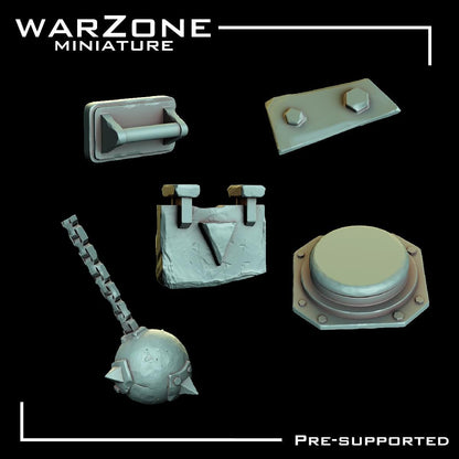 Orkaz Kitbash / Scraplands Kitbash Vol. 03, Grimdark Conversion Parts and Basing Materials Sculpted by WarZone Miniature, Miniature Wargames