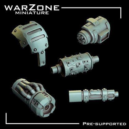 Orkaz Kitbash / Scraplands Kitbash Vol. 03, Grimdark Conversion Parts and Basing Materials Sculpted by WarZone Miniature, Miniature Wargames