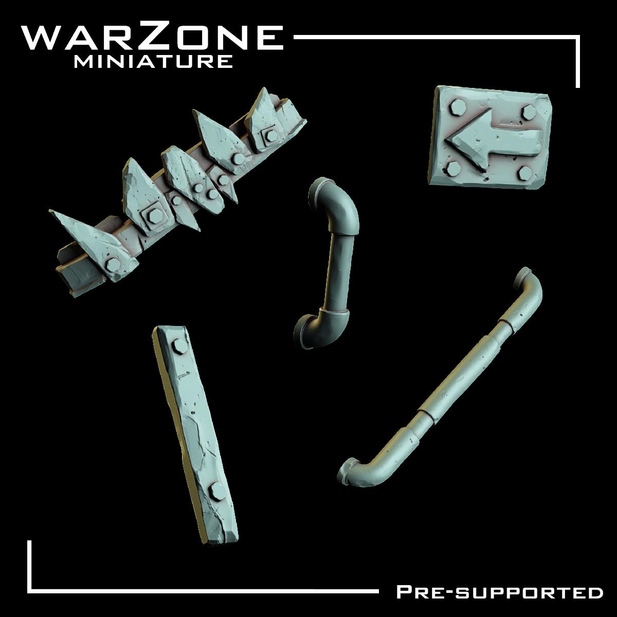 Orkaz Kitbash / Scraplands Kitbash Vol. 04, Grimdark Conversion Parts and Basing Materials Sculpted by WarZone Miniature, Miniature Wargames