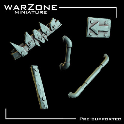 Orkaz Kitbash / Scraplands Kitbash Vol. 04, Grimdark Conversion Parts and Basing Materials Sculpted by WarZone Miniature, Miniature Wargames