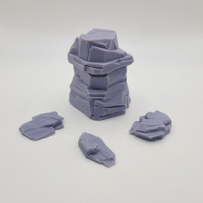 Rock / Desert Rocks basing bits Vol. 02, Grimdark Conversion Parts and Basing Materials Sculpted by WarZone Miniature