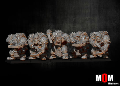 Armored Orc Crossbowmen, Fantasy Skirmish Miniatures by MoM Miniatures, perfect for Fantasy Wargames and RPGs
