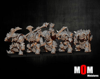 Black Orcs, Fantasy Skirmish Miniatures by MoM Miniatures, perfect for Fantasy Wargames and RPGs