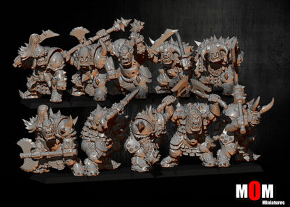 Black Orcs, Fantasy Skirmish Miniatures by MoM Miniatures, perfect for Fantasy Wargames and RPGs