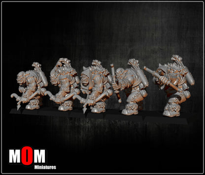 Orc Archers, Fantasy Skirmish Miniatures by MoM Miniatures, perfect for Fantasy Wargames and RPGs