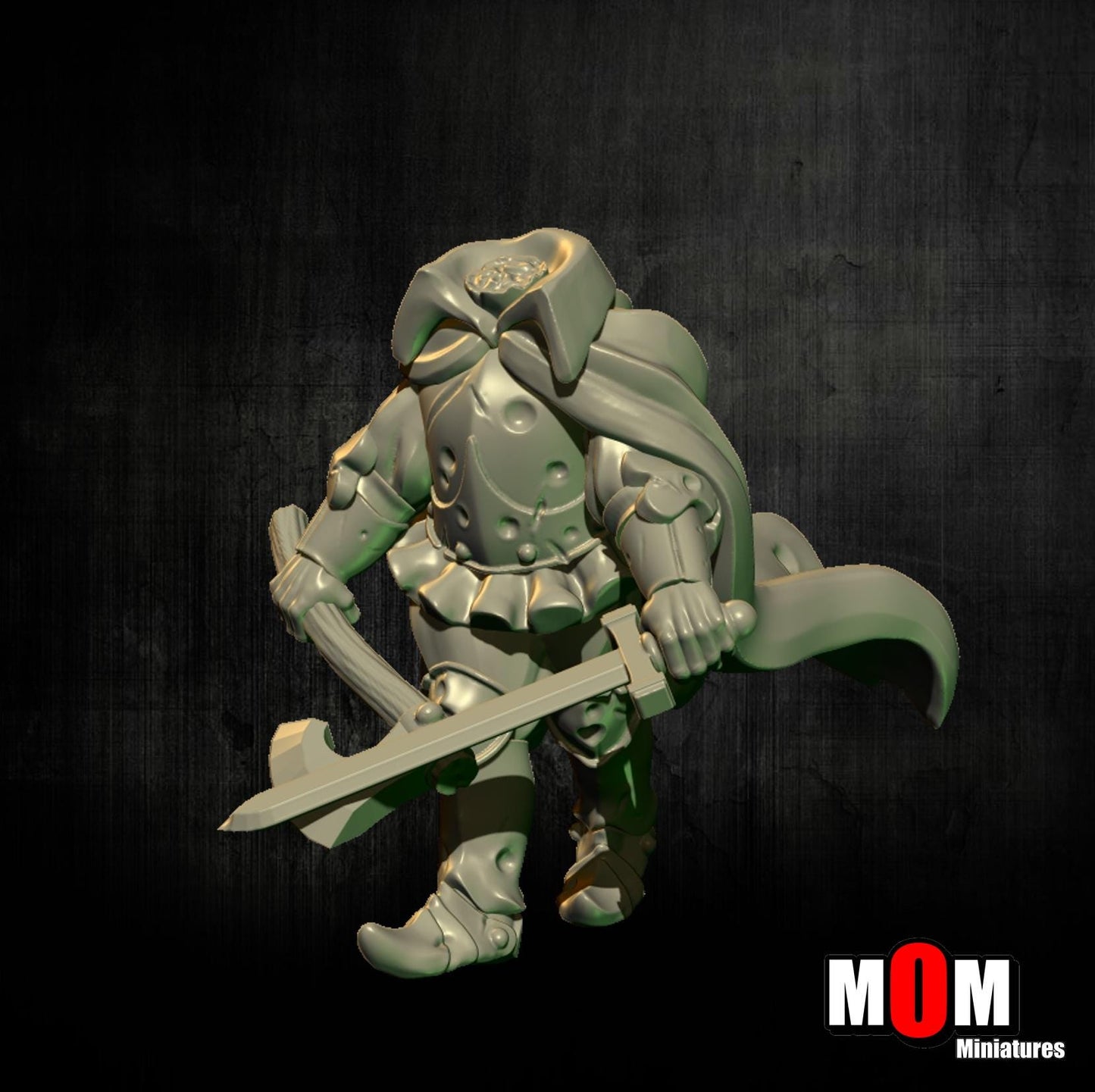 Headless Knight, Fantasy Skirmish Miniatures by MoM Miniatures, perfect for Fantasy Wargames and RPGs