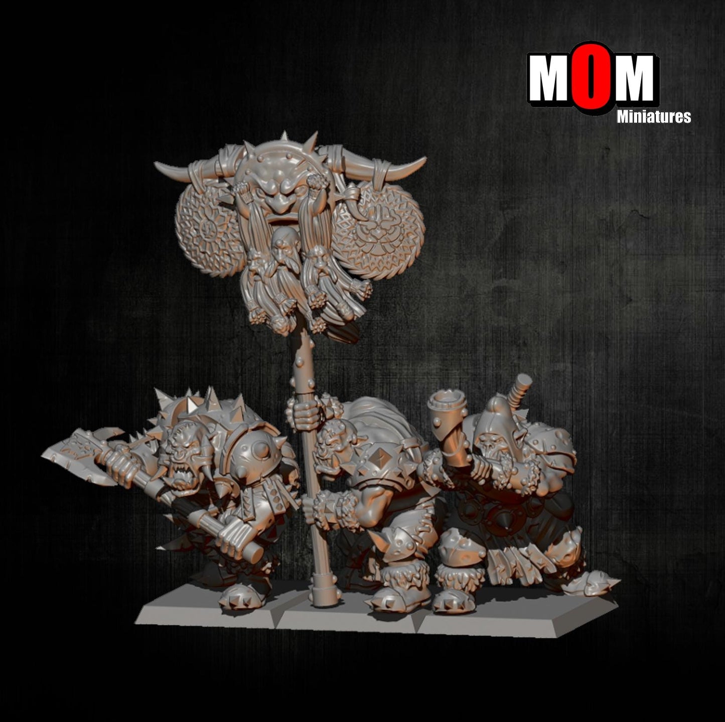 Orc Warriors, Fantasy Skirmish Miniatures by MoM Miniatures, perfect for Fantasy Wargames and RPGs