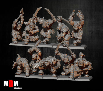 Orc Warriors, Fantasy Skirmish Miniatures by MoM Miniatures, perfect for Fantasy Wargames and RPGs
