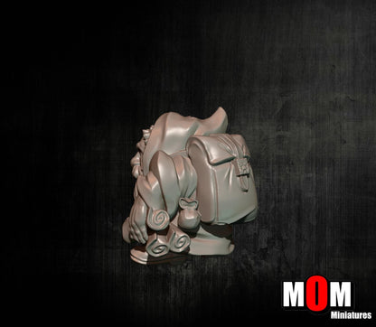 Wizard and Apprentice Dwarf, Fantasy Skirmish Miniatures by MoM Miniatures, perfect for Fantasy Wargames and RPGs