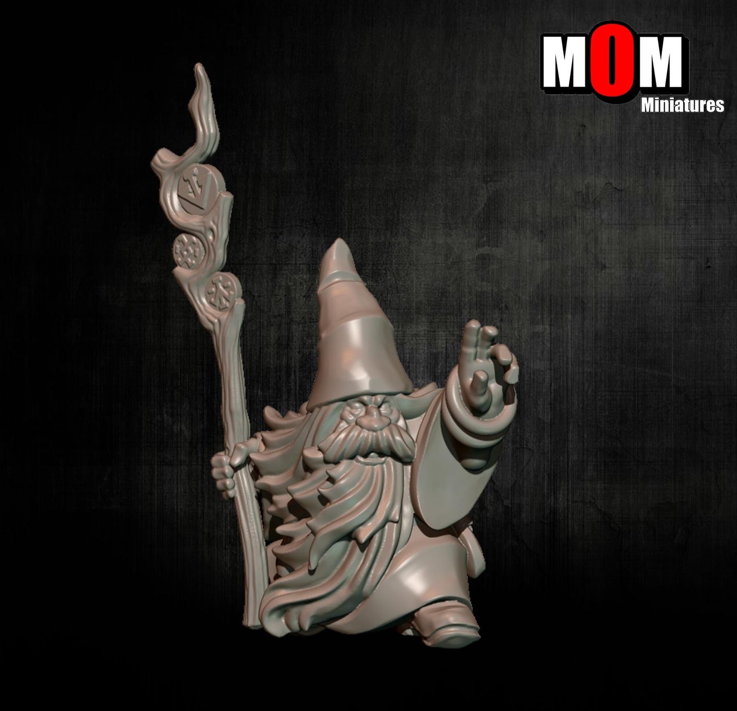 Wizard and Apprentice Dwarf, Fantasy Skirmish Miniatures by MoM Miniatures, perfect for Fantasy Wargames and RPGs