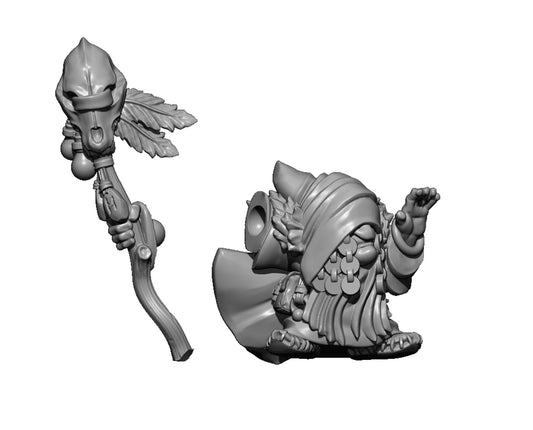 Dwarf Oracle Miniature, Fantasy Wargame RPG, MoM Miniatures