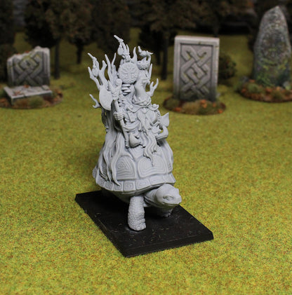 Dwarf King of the Forest on Turtle, Fantasy Skirmish Miniatures by MoM Miniatures, perfect for Fantasy Wargames and RPGs