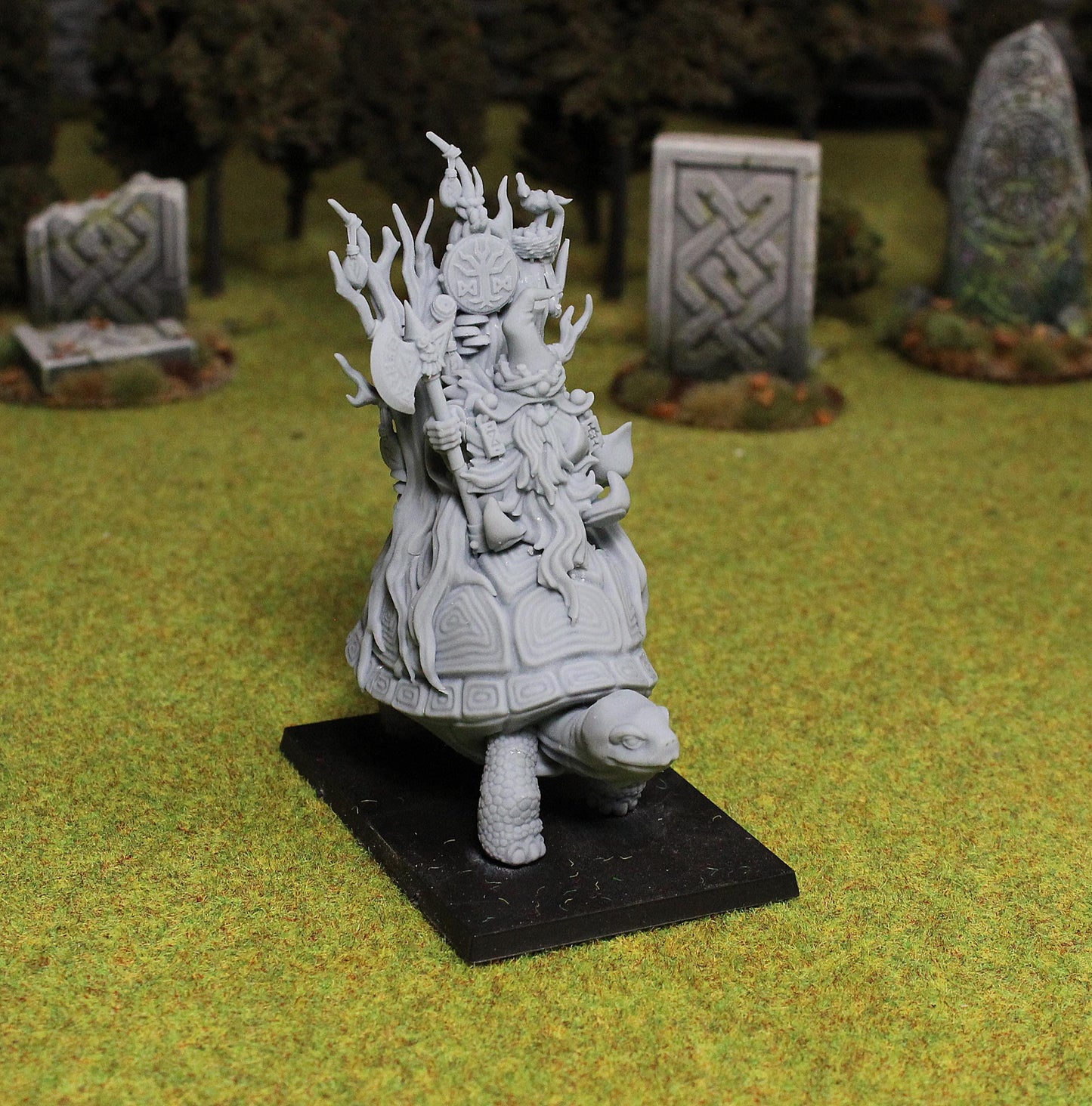Dwarf King on Turtle Miniature, Fantasy Wargame RPG, MoM Miniatures