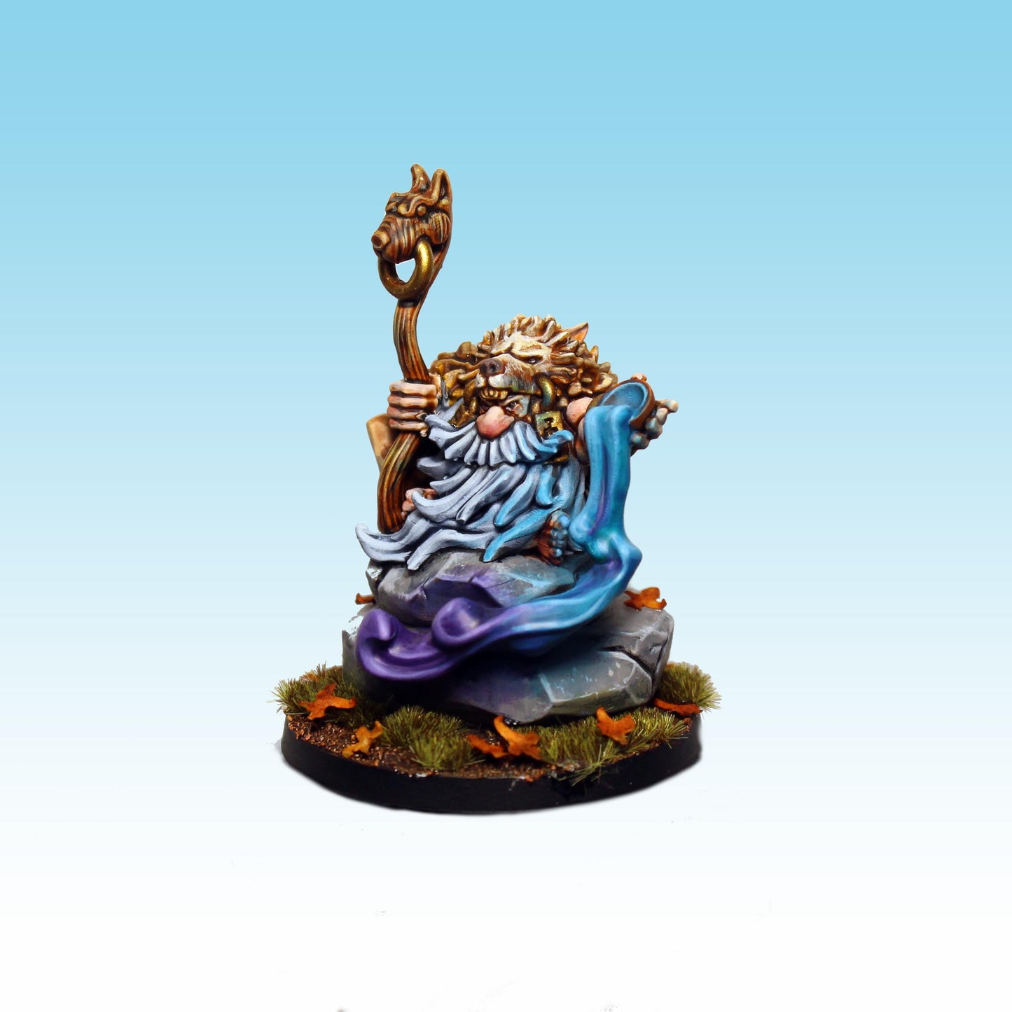 Dwarf Druid 1, Fantasy Skirmish Miniatures by MoM Miniatures, perfect for Fantasy Wargames and RPGs