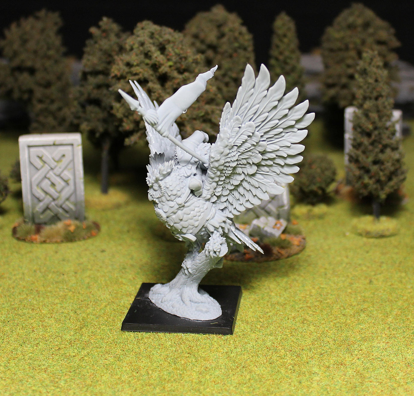 Dwarf Lord on Owl, Fantasy Skirmish Miniatures by MoM Miniatures, perfect for Fantasy Wargames and RPGs