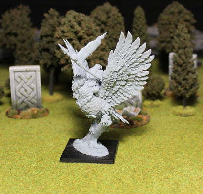 Dwarf Lord on Owl, Fantasy Skirmish Miniatures by MoM Miniatures, perfect for Fantasy Wargames and RPGs
