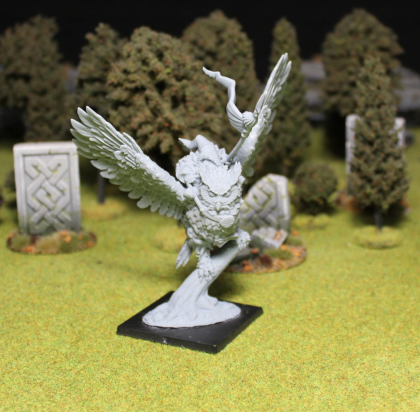Dwarf Lord on Owl, Fantasy Skirmish Miniatures by MoM Miniatures, perfect for Fantasy Wargames and RPGs