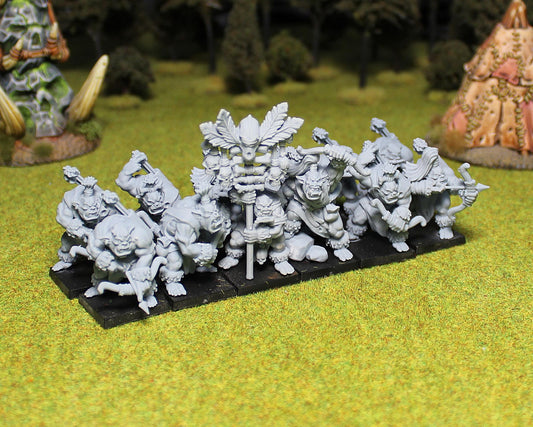 Wild Orc Archers, Fantasy Skirmish Miniatures by MoM Miniatures, perfect for Fantasy Wargames and RPGs