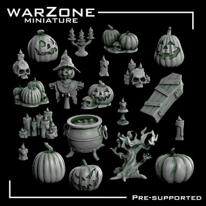 Halloween / Halloween Basing Bits, Grimdark Conversion Parts and Basing Materials Sculpted by WarZone Miniature