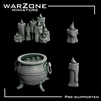 Halloween / Halloween Basing Bits, Grimdark Conversion Parts and Basing Materials Sculpted by WarZone Miniature