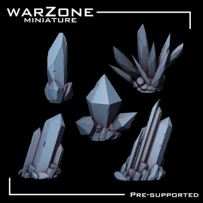 Crystal / Crystals Basing Bits, Grimdark Conversion Parts and Basing Materials Sculpted by WarZone Miniature